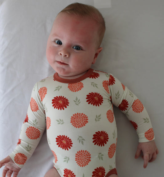 Autumn Bloom Long Sleeve Bodysuit